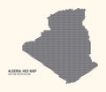 Algeria Map Vector Hexagonal Half Tone Pattern Isolated On Light Background Royalty Free Stock Photo
