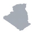 Algeria Map - Vector Pixel Solid Contour