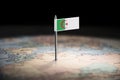 Algeria marked with a flag on the map Royalty Free Stock Photo