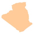 ALGERIA. Map Of ALGERIA Vector silhouette.