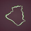 Algeria - Outline Map Royalty Free Stock Photo