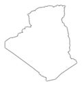 Algeria outline map with shadow