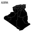 Algeria political map of administrative divisions Royalty Free Stock Photo