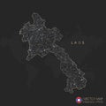 Laos map abstract geometric mesh polygonal light concept