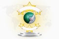 Algeria soccer ball emblem Royalty Free Stock Photo