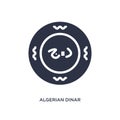 algerian dinar icon on white background. Simple element illustration from africa concept