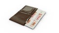 Algerian Dinar notes in wallet