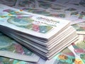 Algerian money. Algerian dinar banknotes. 500 DZD dinars bills