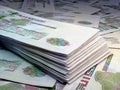 Algerian money. Algerian dinar banknotes. 500 DZD dinars bills