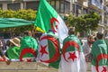 Algerians manifesting against president Bouteflika regime in Algiers, Algeria Royalty Free Stock Photo