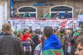 Algerians manifesting against president Bouteflika regime in Algiers, Algeria Royalty Free Stock Photo