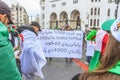 Algerians manifesting against president Abdelaziz Bouteflika Royalty Free Stock Photo