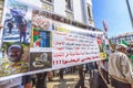Algerians manifesting against president Bouteflika regime in Algiers, Algeria