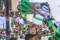 Algerians manifesting against president Bouteflika regime in Algiers, Algeria