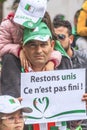 Algerians manifesting against president Bouteflika regime in Algiers, Algeria Royalty Free Stock Photo