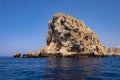 Alghero, Sardinia, Italy - Rocky islands and limestone cliffs of the Capo Caccia cape at the Gulf of Alghero