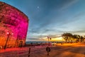 Alghero seafront on a clear night