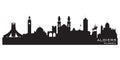 Algiers Algeria city skyline vector silhouette