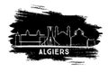 Algiers Algeria City Skyline Silhouette. Hand Drawn Sketch