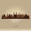 Algiers Algeria city skyline vector silhouette