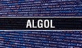 Algol concept with Random Parts of Program Code. Algol with Programming code abstract technology background of software developer Royalty Free Stock Photo