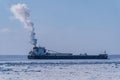 Algoma Sault freighter ship passing Mackinac Island in the USA