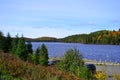 Algonquin Provincial Park, Ontario, Canada. Beautiful fall landscape with lake and mountains