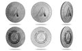 Algorand Algo cryptocurrency symbol golden coin 3d illustration