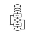 algorithm big data line icon vector illustration Royalty Free Stock Photo
