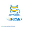Algorithm, chart, data, diagram, flow Blue Yellow Business Logo Royalty Free Stock Photo