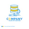 Algorithm, chart, data, diagram, flow Blue Yellow Business Logo