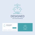 Algorithm, chart, data, diagram, flow Business Logo Line Icon Symbol for your business. Turquoise Business Cards with Brand logo Royalty Free Stock Photo