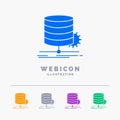 Algorithm, chart, data, diagram, flow 5 Color Glyph Web Icon Template isolated on white. Vector illustration Royalty Free Stock Photo