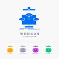 Algorithm, chart, data, diagram, flow 5 Color Glyph Web Icon Template isolated on white. Vector illustration Royalty Free Stock Photo