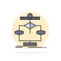 Algorithm, chart, data, diagram, flow Flat Color Icon Vector