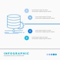 Algorithm, chart, data, diagram, flow Infographics Template for Website and Presentation. Line Blue icon infographic style vector