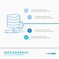 Algorithm, chart, data, diagram, flow Infographics Template for Website and Presentation. Line Blue icon infographic style vector Royalty Free Stock Photo