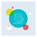 Algorithm, chart, data, diagram, flow White Line Icon colorful Circle Background Royalty Free Stock Photo