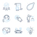 Algorithm, Computer mouse and Pumpkin seed icons set. Touchscreen gesture, Parking security and Seo idea signs. Vector
