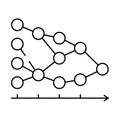 algorithm data science line icon vector illustration