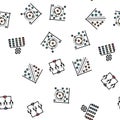 algorithm data technology ai seamless pattern vector Royalty Free Stock Photo