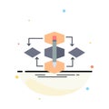 Algorithm, design, method, model, process Flat Color Icon Vector