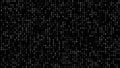 Dynamic data numerical code, random numbers, and digital numbers on black background for information design and data processing Royalty Free Stock Photo