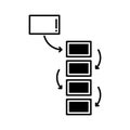 Algorithm half glyph vector icon which can easily modify or edit Royalty Free Stock Photo