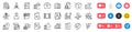 Algorithm, Home charging and Entrance line icons pack. For web app. Social media icons. Vector