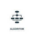 Algorithm icon. Monochrome simple Artificial Intelligence icon for templates, web design and infographics Royalty Free Stock Photo