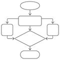 Algorithm icon. Simple outline black vector pictogram with thin lines