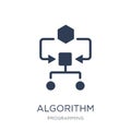Algorithm icon. Trendy flat vector Algorithm icon on white background from Programming collection Royalty Free Stock Photo