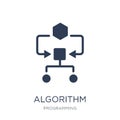 Algorithm icon. Trendy flat vector Algorithm icon on white background from Programming collection