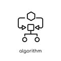 Algorithm icon. Trendy modern flat linear vector Algorithm icon
